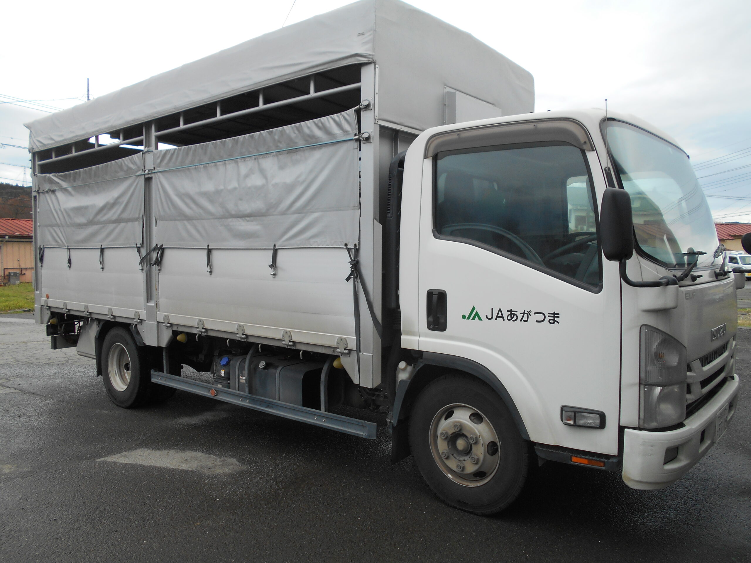 家畜運搬車　柳沼ボデー工場　畜産　新車　製造　牛　豚　養豚　家畜車　JA　農業協同組合　群馬県　吾妻郡　JAあがつま　JA群馬　販売　いすゞ自動車　ISUZU　新型